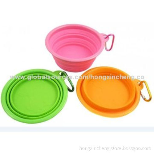 G-collapsible Silicone Pet Drinking Bowls, Different Colors Available